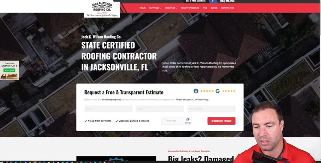 Case Study Roof Repair Searches In Jacksonville