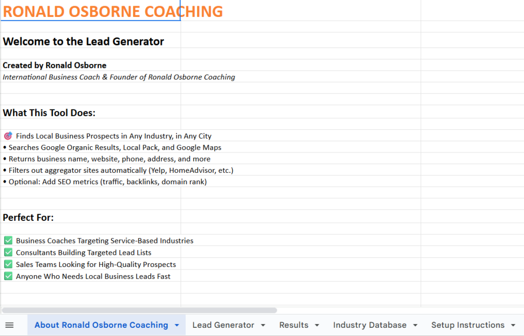 Free Lead Generation Using Google Sheets And APIs
